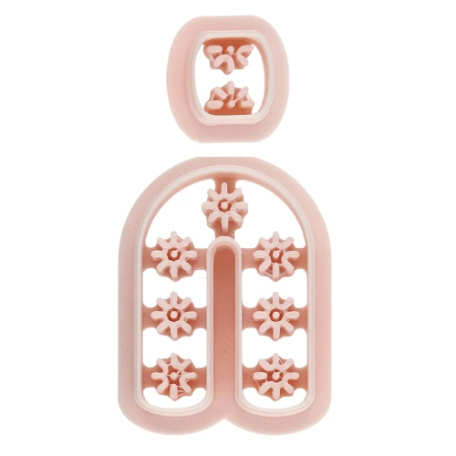 Set of biodegradable polymer arch-shaped earring cutters - Beige x2