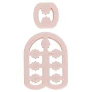 Set of biodegradable polymer arch-shaped earring cutters - Beige x2