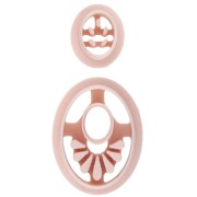 Oval - Set of oval earring cutters made of biodegradable polymer - Beige (2-pack) Set of oval earring cutters made of biodegradable polymer - Beige (2-pack)