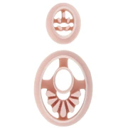 Set of oval earring cutters made of biodegradable polymer - Beige x2