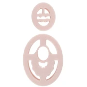 Set of oval earring cutters made of biodegradable polymer - Beige (2-pack)