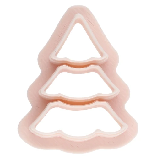 25x19 mm Christmas tree cookie cutter made of biodegradable polymer - Beige x1