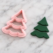 25x19 mm Christmas tree cookie cutter made of biodegradable polymer - Beige x1