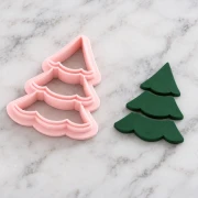 25x19 mm Christmas tree cookie cutter made of biodegradable polymer - Beige x1