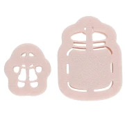 Jar-Shaped Cookie Cutter Set with Biodegradable Polymer Gingerbread - Beige (2-Pack)