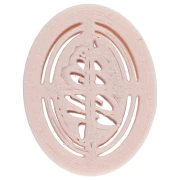 Oval cookie cutter, 25x18 mm - Christmas tree pattern - made of biodegradable polymer - Beige x1