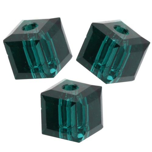 Swarovski Cubes 5601 4 mm - Emerald x8
