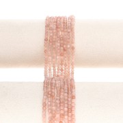 3.5 mm Faceted Round Beads, Dyed Quartz Gemstone - Sand, 38 cm