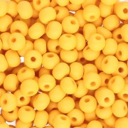 Preciosa 6/0 4 mm Seed Beads - Permalux Dark Yellow Matte x20g
