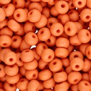 Preciosa 6/0 4 mm Seed Beads - Permalux Matte Orange x20g