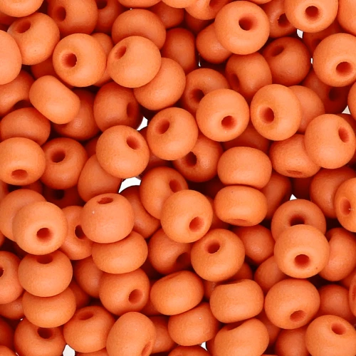 Preciosa 6/0 4 mm Seed Beads - Permalux Matte Orange x20g