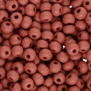 Preciosa 6/0 4 mm Seed Beads - Permalux Brown Matte x20g