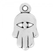 15.5x9mm Hamsa hand charm - Antique Silver Plating x1|raw }}