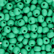 Preciosa 6/0 4 mm Seed Beads - Permalux Sea Green Matte x20g