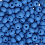 Preciosa 6/0 4 mm Seed Beads - Permalux Blue Matte x20g