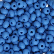 Preciosa 6/0 4 mm Seed Beads - Permalux Blue Matte x20g