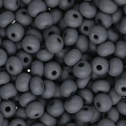 Preciosa 6/0 4 mm Seed Beads - Permalux Matte Gray x20g