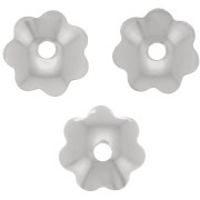 6 mm Beads caps - Silver-Plated (20-Pack)