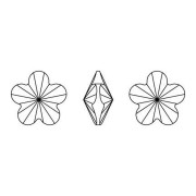 PureCrystal Flower Cabochon 4744, 10 mm - Purple x1