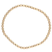 Elastic Bracelet with 3 mm Faceted Beads - Gold Filled (Laminated Gold) x1