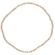 Elastic Bracelet with 2 mm Faceted Beads - Gold filled (Laminated Gold) x1