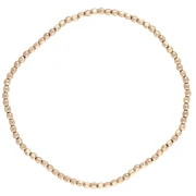 Elastic Bracelet with 2 mm Faceted Beads - Gold filled (Laminated Gold) x1