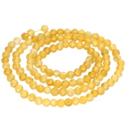 3.5 mm Round Faceted Beads, Dyed Agate Gemstone - Multi-Yellow, 36 cm