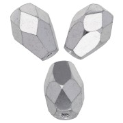 Faceted Pear-Shaped Beads, 7x5 mm - Crystal Labrador Full x25