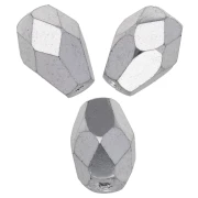 Faceted Pear-Shaped Beads, 7x5 mm - Crystal Labrador Full x25