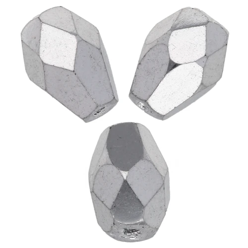 Faceted Pear-Shaped Beads, 7x5 mm - Crystal Labrador Full x25