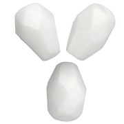 Chalkwhite - Faceted Pear-Shaped Beads, 7x5 mm - Chalk White x25 Faceted Pear-Shaped Beads, 7x5 mm - Chalk White x25