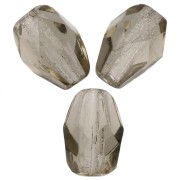 Faceted Pear-Shaped Beads, 7x5 mm - Black Diamond x25