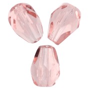 Faceted Pear-Shaped Beads, 7x5 mm - Peach x25