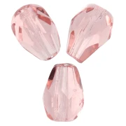 Faceted Pear-Shaped Beads, 7x5 mm - Peach x25