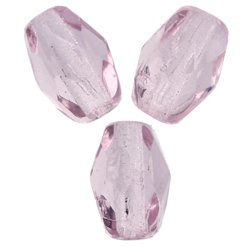 Faceted Olive-Shaped Beads, 6x4 mm - Light Amethyst x25