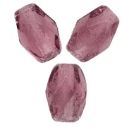 Faceted Olive-Shaped Beads, 6x4 mm - Amethyst x25