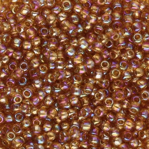 Toho 11/0 Seed Beads TO11R162C - Transparent Topaz Rainbow x8g