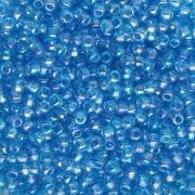 Toho 11/0 Seed Beads TO11R163B - Transparent Dark Aqua Rainbow x8g