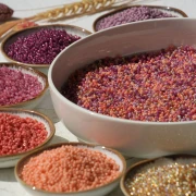 Miyuki 8/0 Seed Beads Mix - Peach Plum x8g