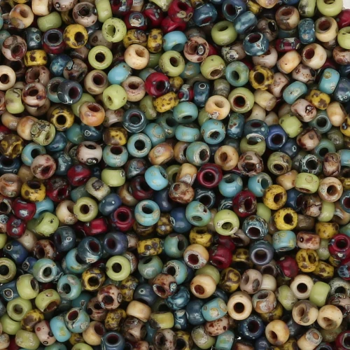 Miyuki 11/0 Seed Beads Mix - Forest Moss x8g