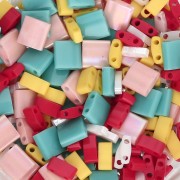 Miyuki Bead Mix - Quarter, Half, and Tila Beads - Spring Time x10g