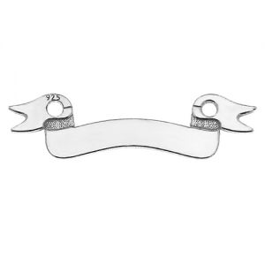 Banner spacer 2 holes 21x6 mm en Silver serling x1