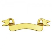 Banner spacer 2 holes 21x6 mm en Silver serling fine Gold plated x1|raw }}