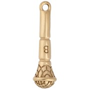 Micro Charm, 20x5.5 mm - Gold-Plated 316 Stainless Steel x1