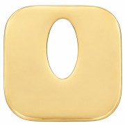 21 mm Square Hollow Pendant - Gold-Plated 316L Stainless Steel x1