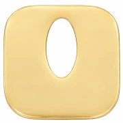 21 mm Square Hollow Pendant - Gold-Plated 316L Stainless Steel x1