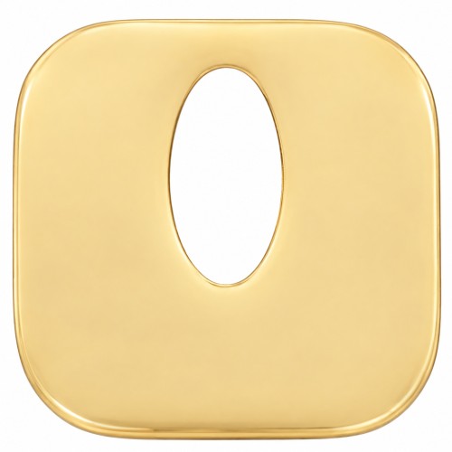 21 mm Square Hollow Pendant - Gold-Plated 316L Stainless Steel x1