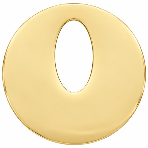21 mm Round Hollow Pendant - Gold-Plated 316L Stainless Steel x1