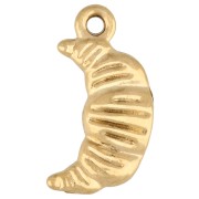 Crescent-shaped charm, 14x7 mm - Gold-plated 304 stainless steel x1|raw }}
