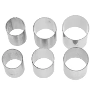 Assortment of Ring Cutters for Polymer Clay - 304 Stainless Steel x6